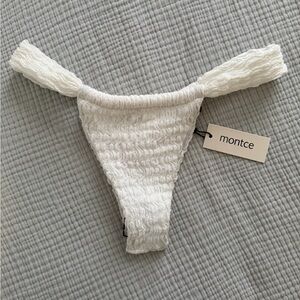 Montce Ivory Textured Bikini Bottom